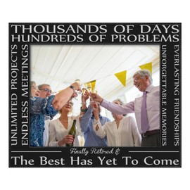 Inspriational Retirement Frame The Best is Yet to Come Retirement 8x10 Leatherette Photo Frame Black