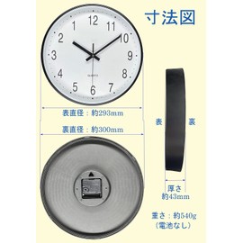 YRO Reverse Clock, Bolivian Clock, Reverse Clock, Left Clocks, Brain Training, Funny Clock, Strange Clock, Reverse Rotation, Unusual, 11.8 inches (30 cm) (Type A)