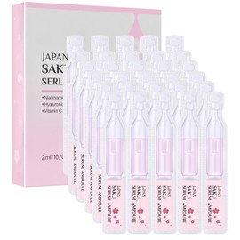 30PCS Niacinamide Concentrated Ampoules Face Serum, Dark Spot Corrector Facial Serum, Flower Serum with Hyaluronic Acid, Skin Brightening Serum, 2ml x 30