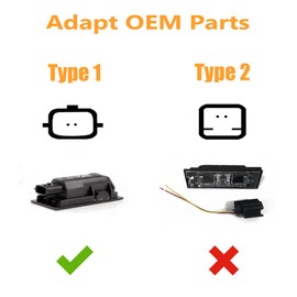 ConBlom 12V LED License Plate Light 2 Piece LED License Plate Light for Renault Clio Espace Twingo Megane Laguna 3W 6000K