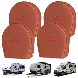 Comnova RV Tire Covers 4 Pack - Tough Tire Wheel Protector for Truck, Travel Trailer, SUV, Camper, Boat, Van, 600D Waterproof Rain Protector Tire Cover, Fits Tire Diameters 26-29 inch