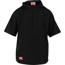 Rawlings Men's Standard Short Sleeve Cage Jacket, Black