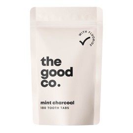 The Good Company Mint Charcoal Tooth Tabs with Fluoride Refill, 180 Tablets