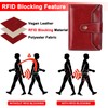 BVEOGMRO Small Wallet Women RFID Blocking Bifold Wallets Vegan Leather