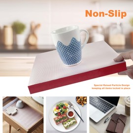 TINRRTL Shelf Liners for Kitchen Cabinets Non-Slip Drawer Liner Waterproof & Oil-Proof Kitchen Cupboard Liner Plastic Drawer Mats EVA Non Adhesive Fridge Liner for Shelves (Clear, 11.8 * 59inch)