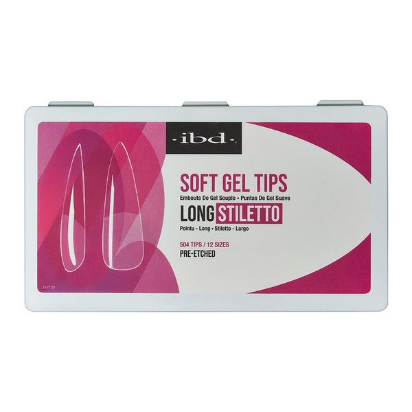 IBD Clear Soft Gel Tips in Long Stiletto