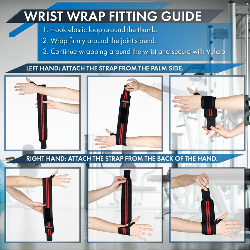 Actesso Weight lifting Wrist Wraps (Single) - Premium Wrist Support