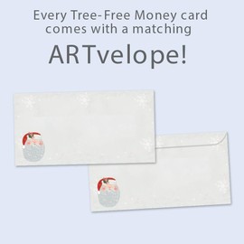 Tree-Free Greetings - Christmas Money Holder Card - Artful Designs - 1 Money Holder Greeting Card + Matching Envelope - Made in USA - 100% Recycled Paper - 3.7 x 7 - Santa Be Good (ZO70089)