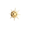Gold Plating Sunshine Sun Stainless Steel Brooch for Men Shirt