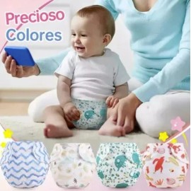 Pañales Ecológicos De Tela Para Bebé 6 Pañales Niño Niña                                                                                              
