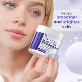 Nuva Botanicals Discos Exfoliantes Con Ácido Glicólico Al 10%(50 Discos)- Exfoliantes Faciales Para Peeling Químico En Casa - Discos Exfoliantes Facia