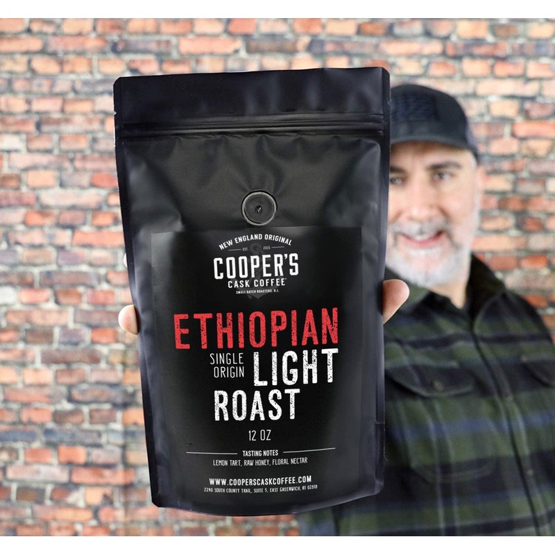 Ethiopian Bold Light Roast Grade 1, Ground Coffee, Natural Dry