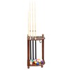 Hathaway Regent Corner Floor Cue Rack - Finish Walnut