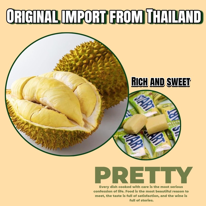 Durian Gummies (280g/9.88oz) Thai Durian Gummies | Southeast Asian Flavor