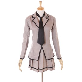 Kawaii-Story MN-47 Koro Sensei Quest Class 3-E Kaede Kayano Grey Girl Japan School Uniform School Uniform Suit Cosplay Set Costume (L)