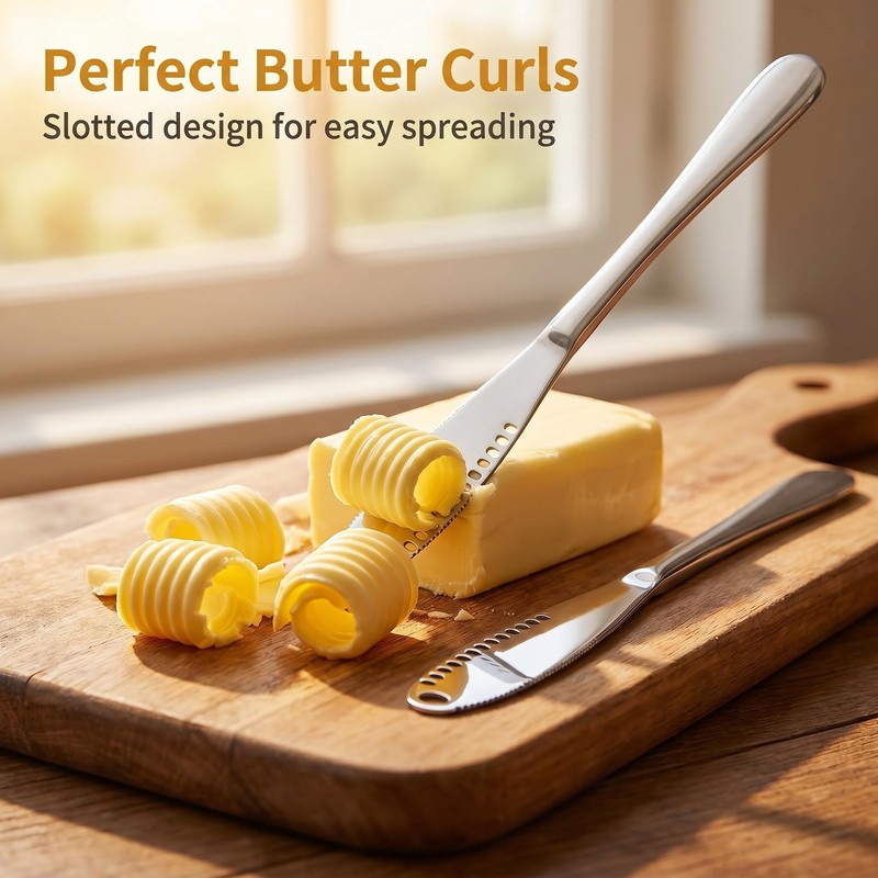 Saiveina 2 Pcs Stainless Steel Butter Knives