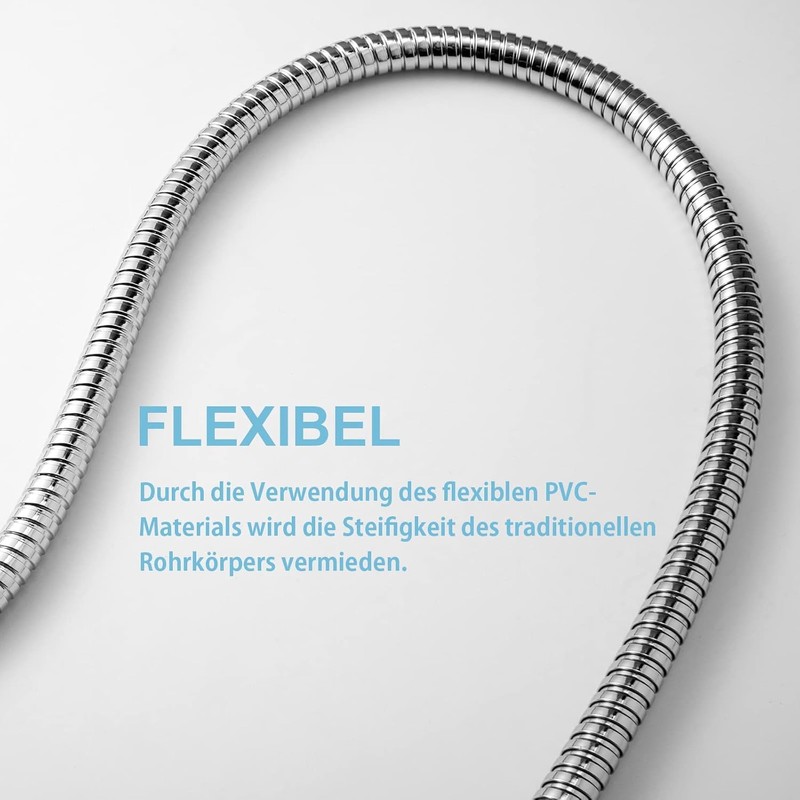 OFFO Stainless Steel Shower Hose with Twist Protection, 1.6 m