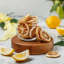 Premium Dried Lemon Slices Dehydrated Lemons 2.5 OZ (71 g) - 100% Natural Gluten Free Fruit Snacks Made in US Dried Lemons No Sugar Added - Healthy Dried Citrus Slices for Cocktails Crafts Potpourri - 4 packs