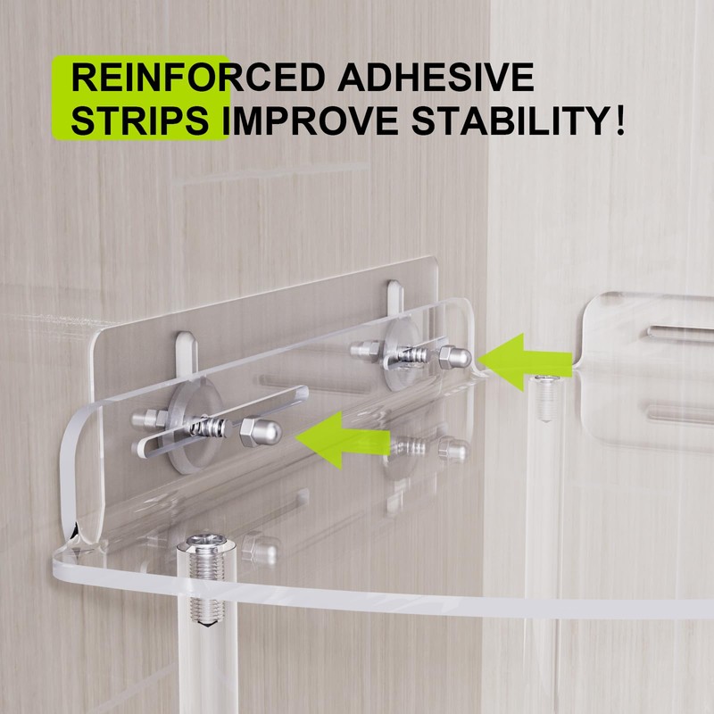 Bakzon Corner Shower Caddy, 3 Tier Acrylic Shower Organizer Corner