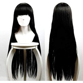 Betting Kegurui Yumeko Jaeko Heat Resistant Cosplay Wig + Wig Net Enma Ai Akiyama Kikyo Long Straight Black Hair Wig