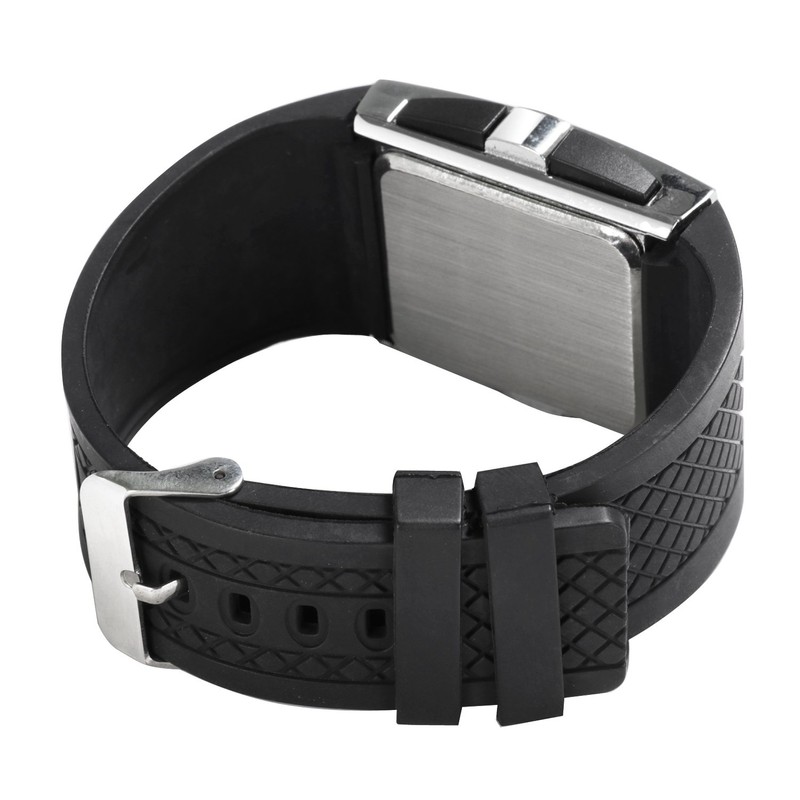 DIGIFLEX Digital Black Wristwatch - Red LED Light Sport Wrist