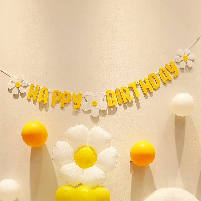 Daisy Balloons, Baby Shower Decoration Banners, Daisy happy Birthday Banner,