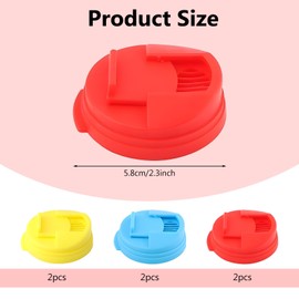 GEDEUBAN 6 PCS Soda Can Lids to Keep Carbonation Fizz, Reusable Tapas Para Latas De Coke Covers for Caps Toppers