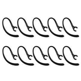 Futheda 10 x Bluetooth-Headset-Ohrhörer-Clip, um 360 Grad drehbar, Klemmhalter, Ohrbügel, Ohrschlaufe, Ersatz für Kopfhörer, Schwarz