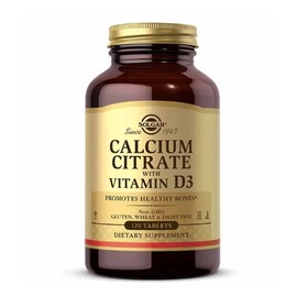Solgar Calcium Citrate with Vitamin D3 120 Tablets
