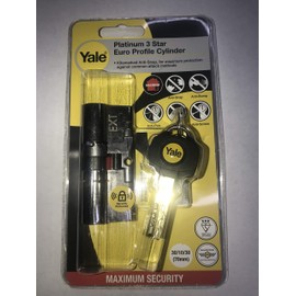 Yale 70mm Nickel Plated Brass Euro Cylinder Lock P-YS3-3535N 35/35 (70mm)