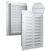 2 Pack Heavy-Duty Steel Shipping Container Vents 11.26"x14", Weatherproof Louvered