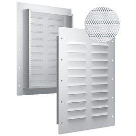 2 Pack Heavy-Duty Steel Shipping Container Vents 11.26"x14", Weatherproof Louvered Air Vent Panels for Shipping Containers, Improve Airflow & Reduce Condensation, Rust-Resistant Container Accessories