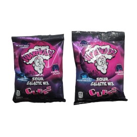 Warheads Galactic Mix Cubes Sour Chewy Candy 4.5oz 2-Pack – New Sealed Bags