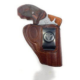 Cardini Leather USA -IWB Ultra Soft Leather Holster - for Taurus 856 - Inside The Waistband with Clip(Brown, Left Hand)