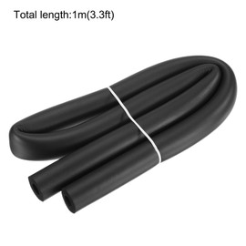 sourcing map Foam Tubing for Handle Grip Support, Pipe Insulation Outside Pipe Lagging, 12mm(1/2") ID 26mm(1") OD 1m Black