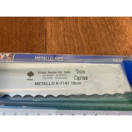 METALLO DON CARLOS, FRIEDR HERDER ABR. SOHN SOLINGEN GERMANY SERRATED 12" KITCHEN KNIFE