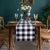 Table Runner White and Black Buffalo Plaid Table Runner Checkered
