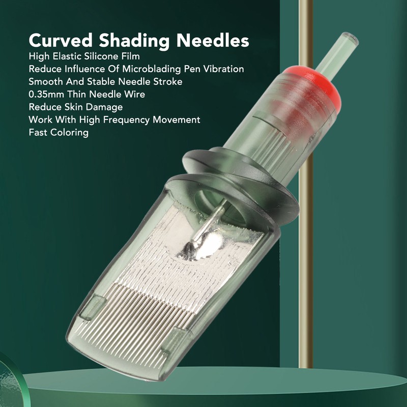 10pcs Curved Shading Needles Disposable Ultra Thin Curved RM Stainless