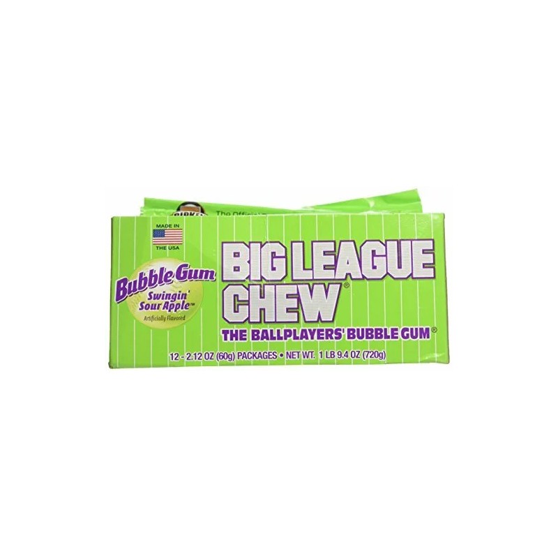 Big League Chew Sour Apple, 12 Count