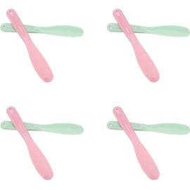 Espátula de Maquillaje de Plástico, Set de Mezclar Aplicador Cosmético para Crema y Mascarilla, Agarre Cómodo, Almacenamiento Práctico Color Aleatorio
