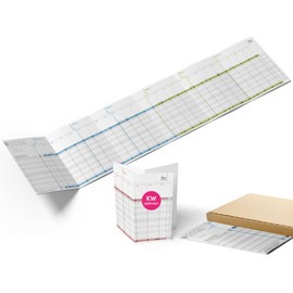 weekview Holiday & Project Planner 2026 A5 Leporello (84 × 20 cm) - Foldable Personal & Service Calendar for up to 20 Employees/Projects, Made in Germany
