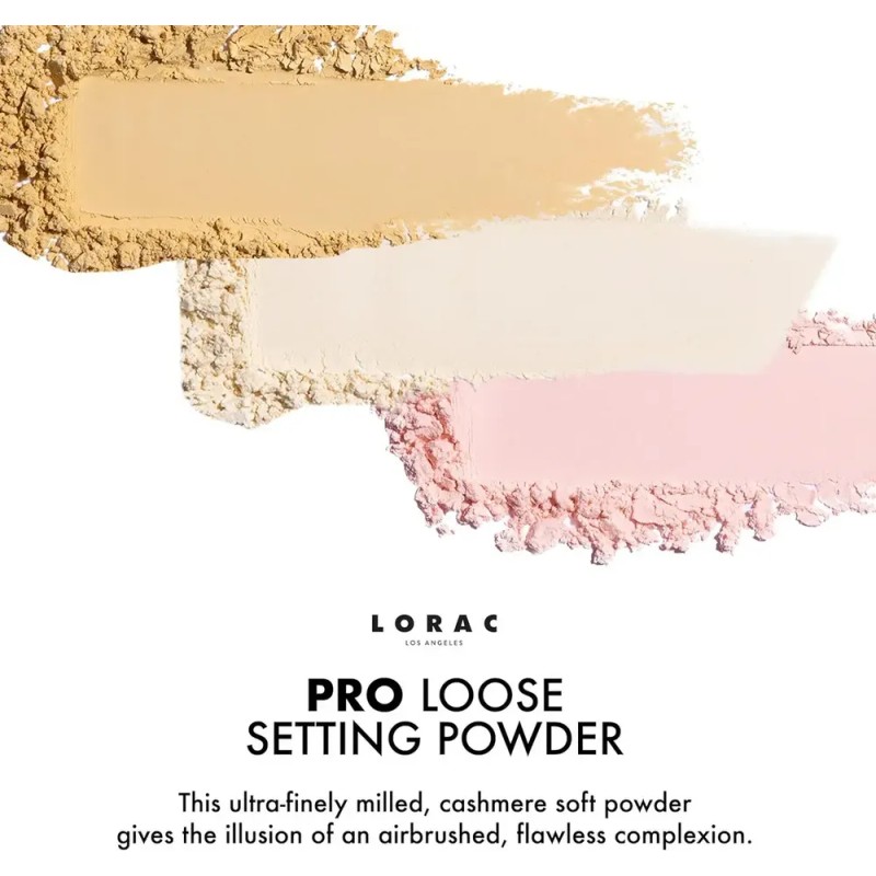 Polvo De Ajuste Suelto Lorac Pro Rosa, Banana, Vainilla Tono
