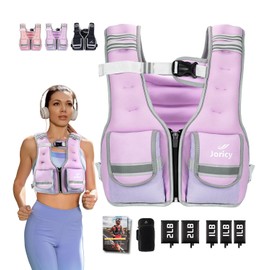 Adjustable Weighted Vest Women Men 23-30lb Vest with 5 Ironsand Weights, Body Weight Vest Weighted Vest Woman Adjustable Weights for walking Running Strength Training Workout Purple