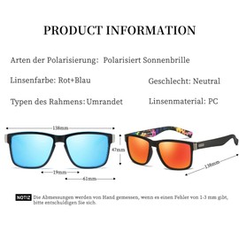 HGDGears Vintage Sonnenbrille,Männer und Frauen polarisierte Sonnenbrille,Fahren,Radfahren,Angeln,Reise Anti-UV Sonnenbrille