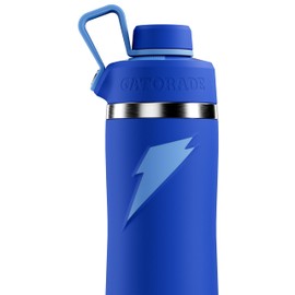 Gatorade Overtime 22 oz Stainless Steel Bottle, Twist Cap, Blue, 24+ Hour Insulation
