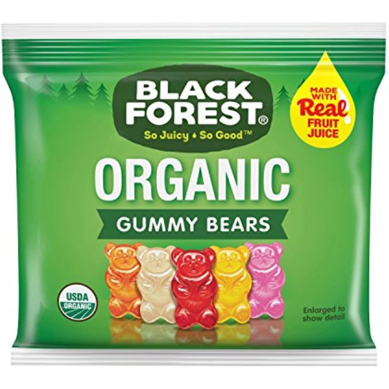 Undisclosed Black Forest Organic Candy, Gummy Bears, 65 Count, 0.8