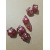 Polyhedral Gaming 7Pc Dice Set Red Swirl; DnD, Roleplaying, FREE