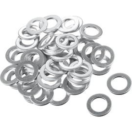 Mudder 100 Pieces Aluminum Engine Oil Crush Washers 14 mm Drain Plug Gaskets (Compatible with Honda OEM 94109-14000 Civic Part)