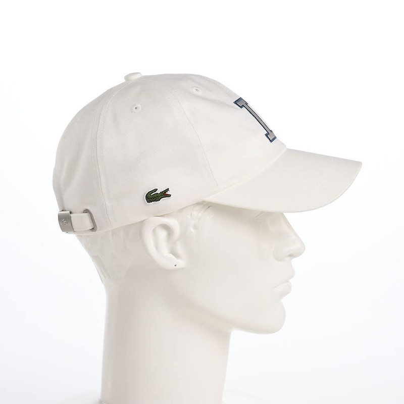 Lacoste INITIAL APPLIQUE CAP (Initial Applique Cap), Off-White, 58 Sizes