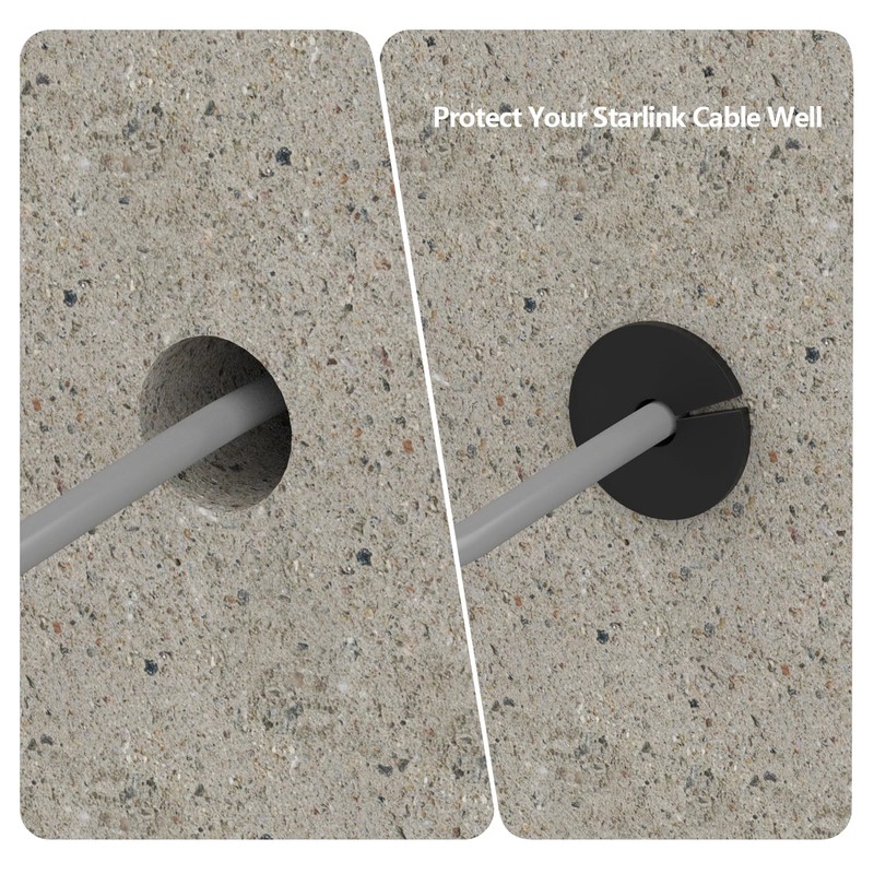 1 inch cable routing kit for starlink,4pcs wall grommet bushing